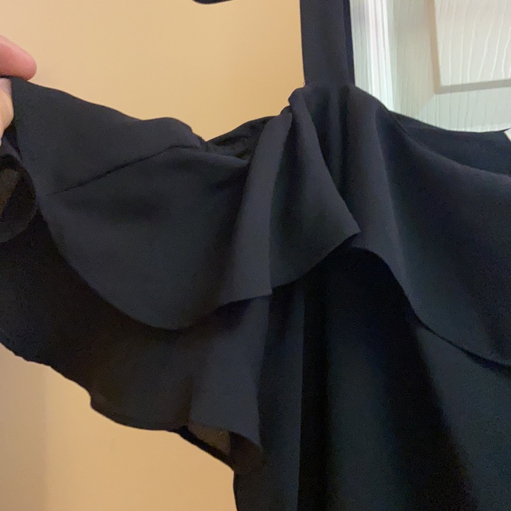 EUC never worn JCrew black tank with flutter sleeves size 12 - Picture 5 of 5